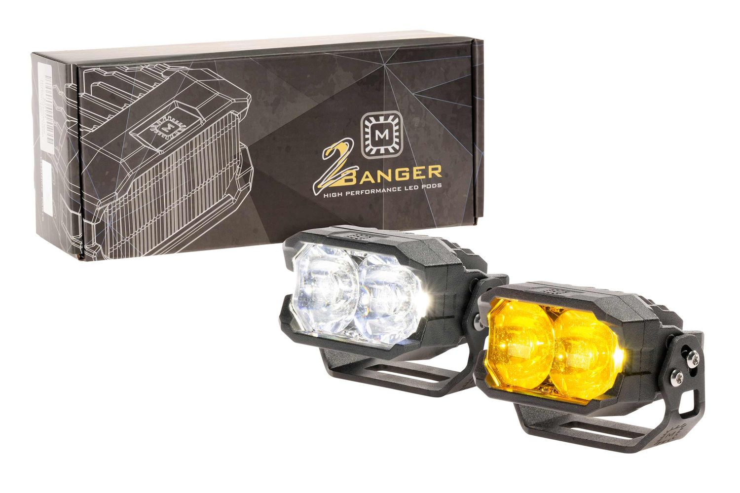 Morimoto 2Banger HXB LED Pods (Spot / Yellow / Set)