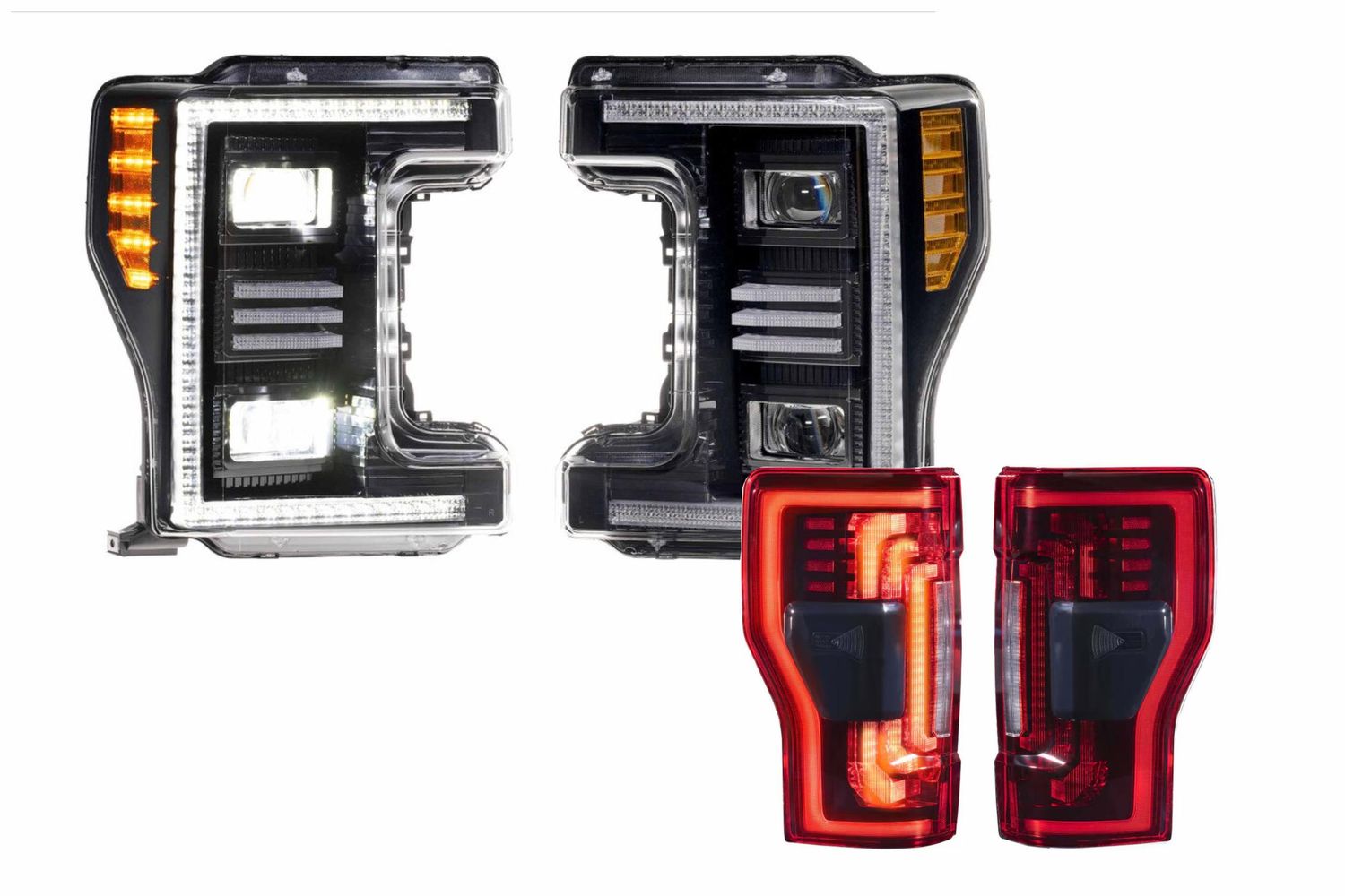 17-19 Ford Super Duty Hybrid Heads and Red Tails