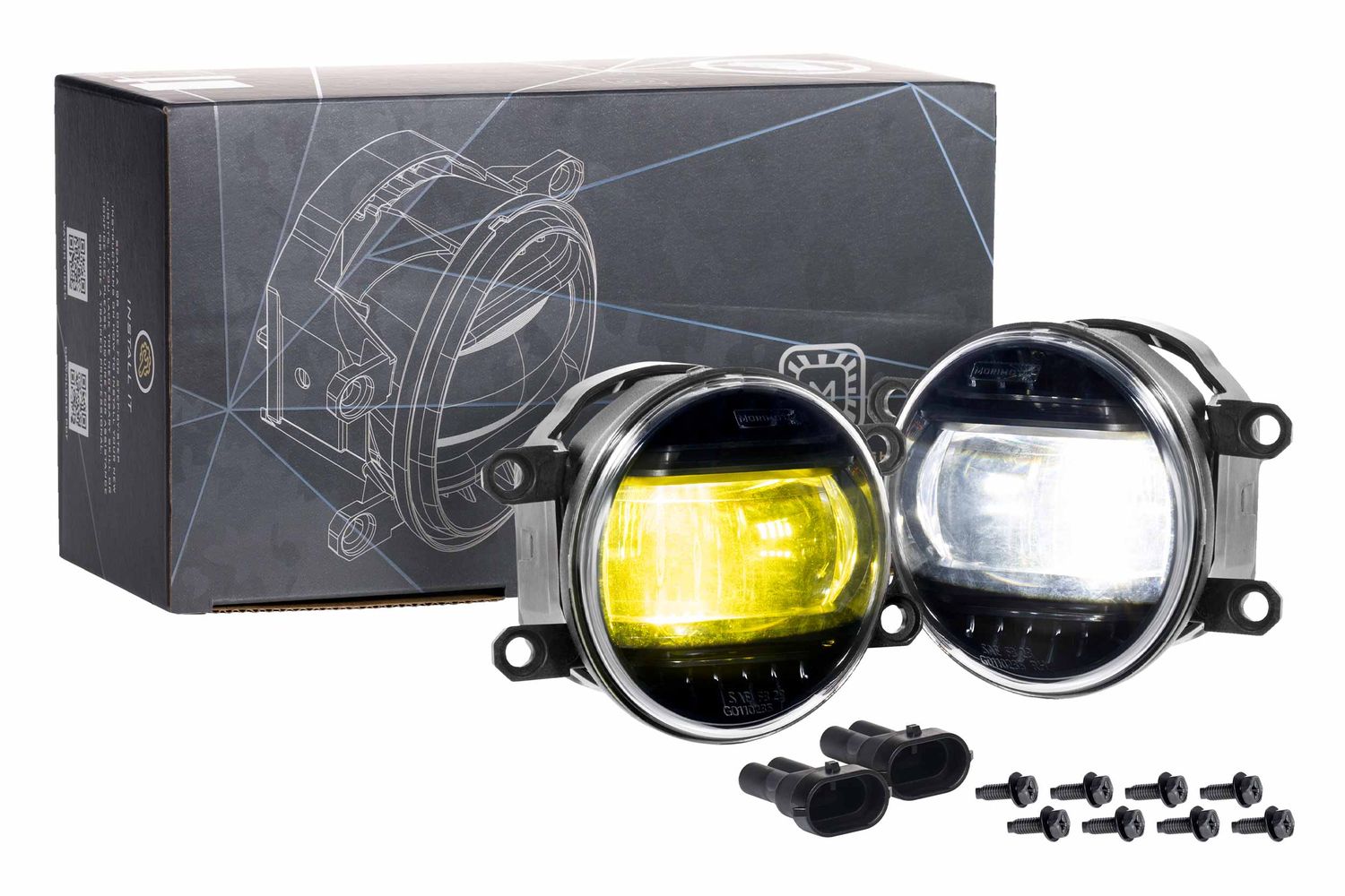 XB Evo+ Fog Lights: Type T (White + Yellow / Set) XB Evo+ Fog Lights: Type T (White + Yellow / Set)