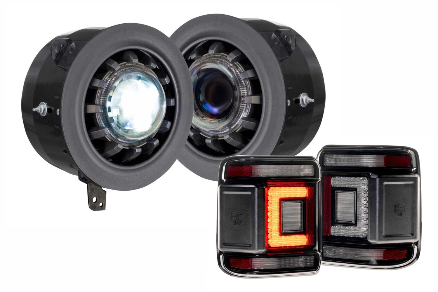 2018+ Jeep Wrangler JL Super7 Heads and Smoked Tails