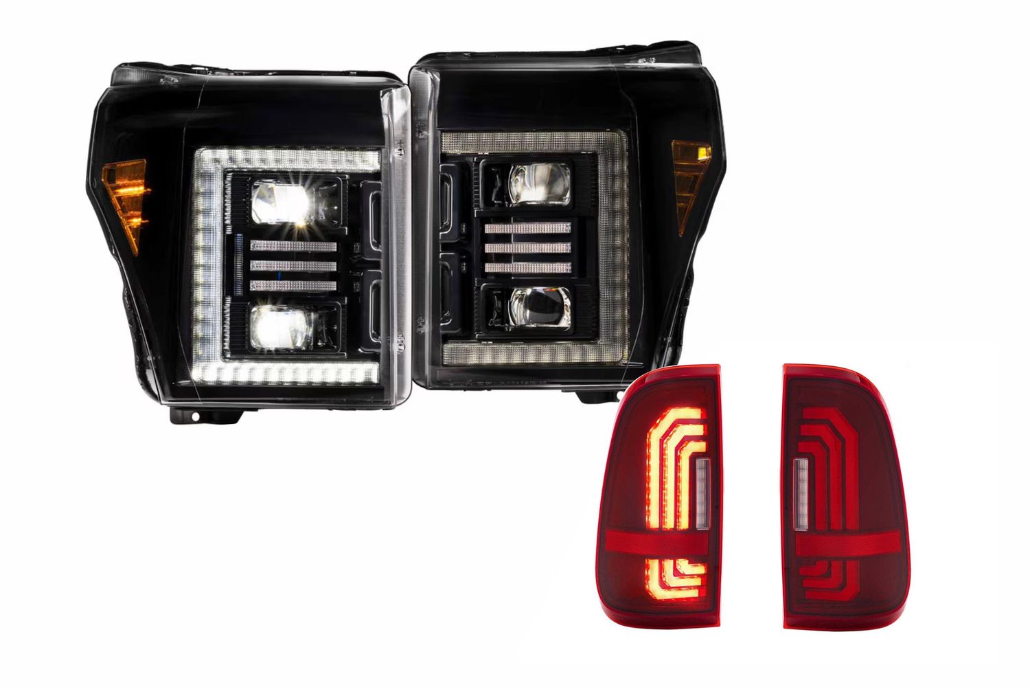 11-16 Ford Super Duty Hybrid Heads and Red Tails