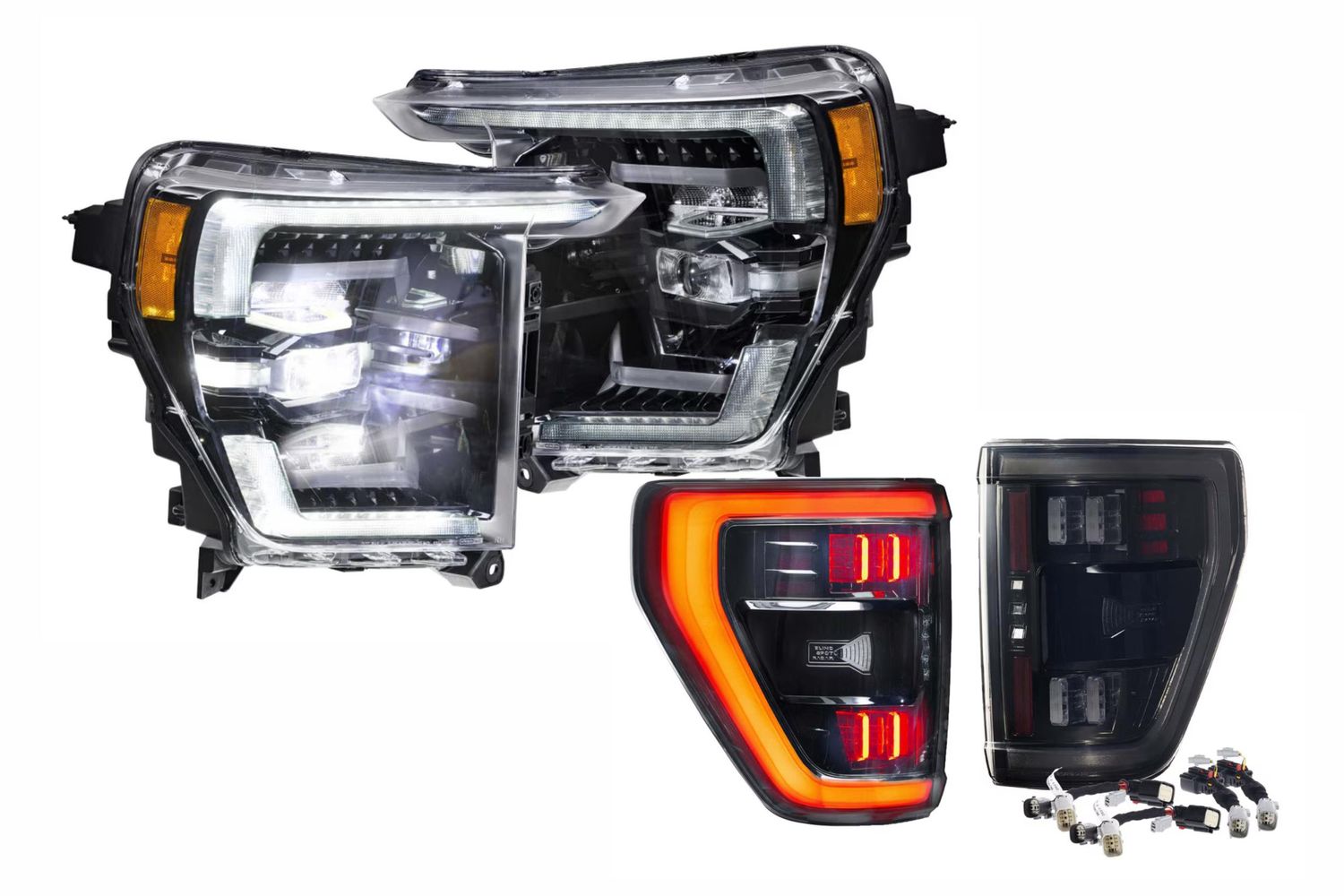 21-23 Ford F-150 White DRL Heads and Smoked Tails 21-23 Ford F-150 White DRL Heads and Smoked Tails