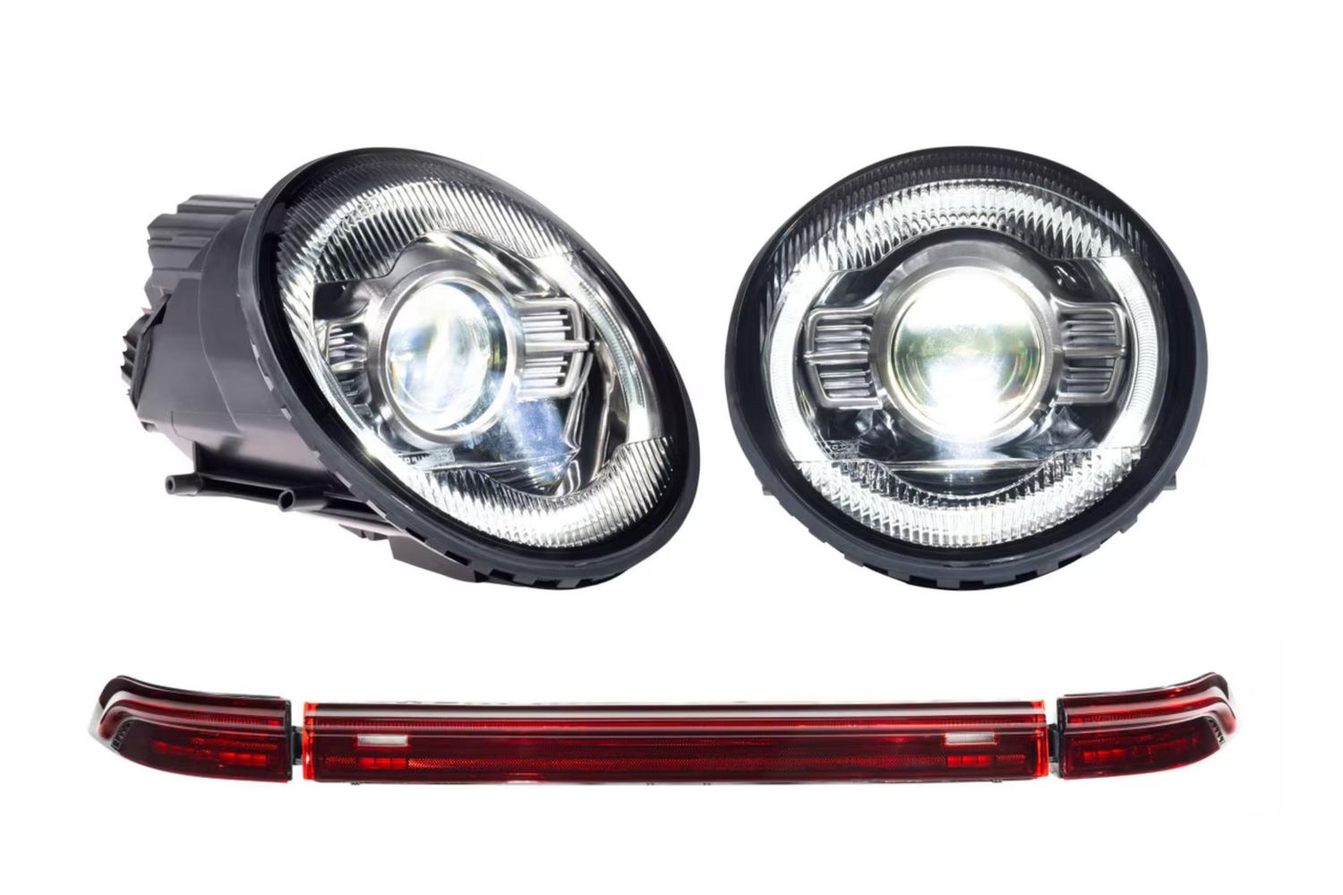 Porsche 993 Modern White Heads and Red Tails