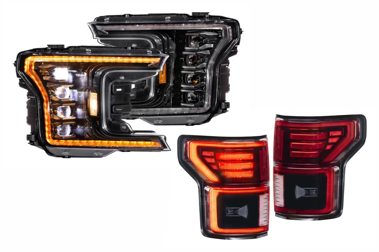 18-20 Ford F-150 Amber DRL Heads and Red Tails 18-20 Ford F-150 Amber DRL Heads and Red Tails