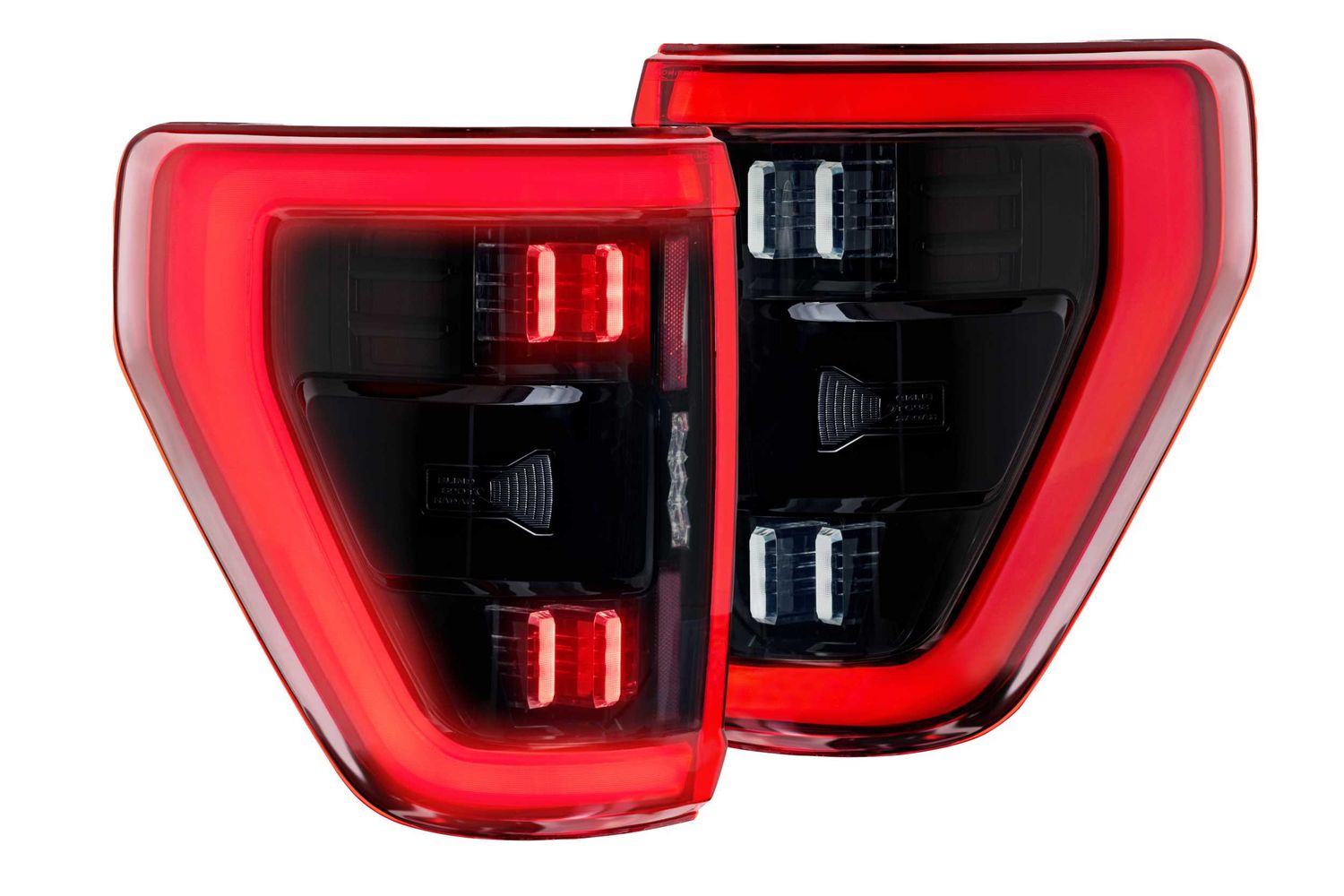 XB LED Tail Lights: Ford F-150 (21-23 / Red Lens / Set)