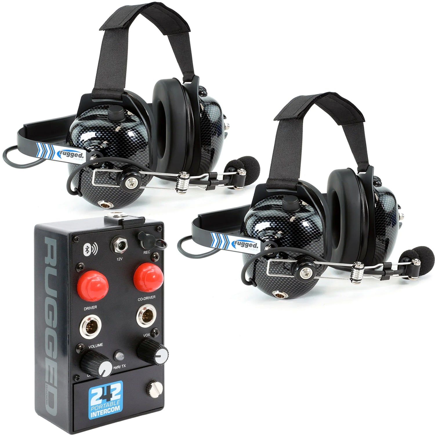 242 Portable Intercom Kit – 2-Person Bluetooth Intercom System