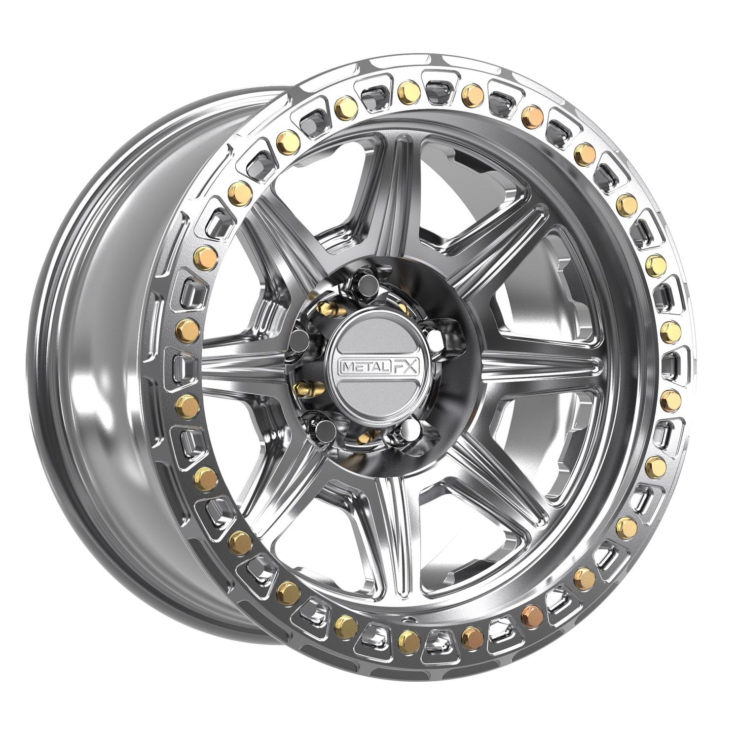 Dominator Truck FXLock | Forged Monoblock | Polished, Size: 17x9 | -38mm/3.55" BS, Bolt Pattern: 5x127 (5x5)