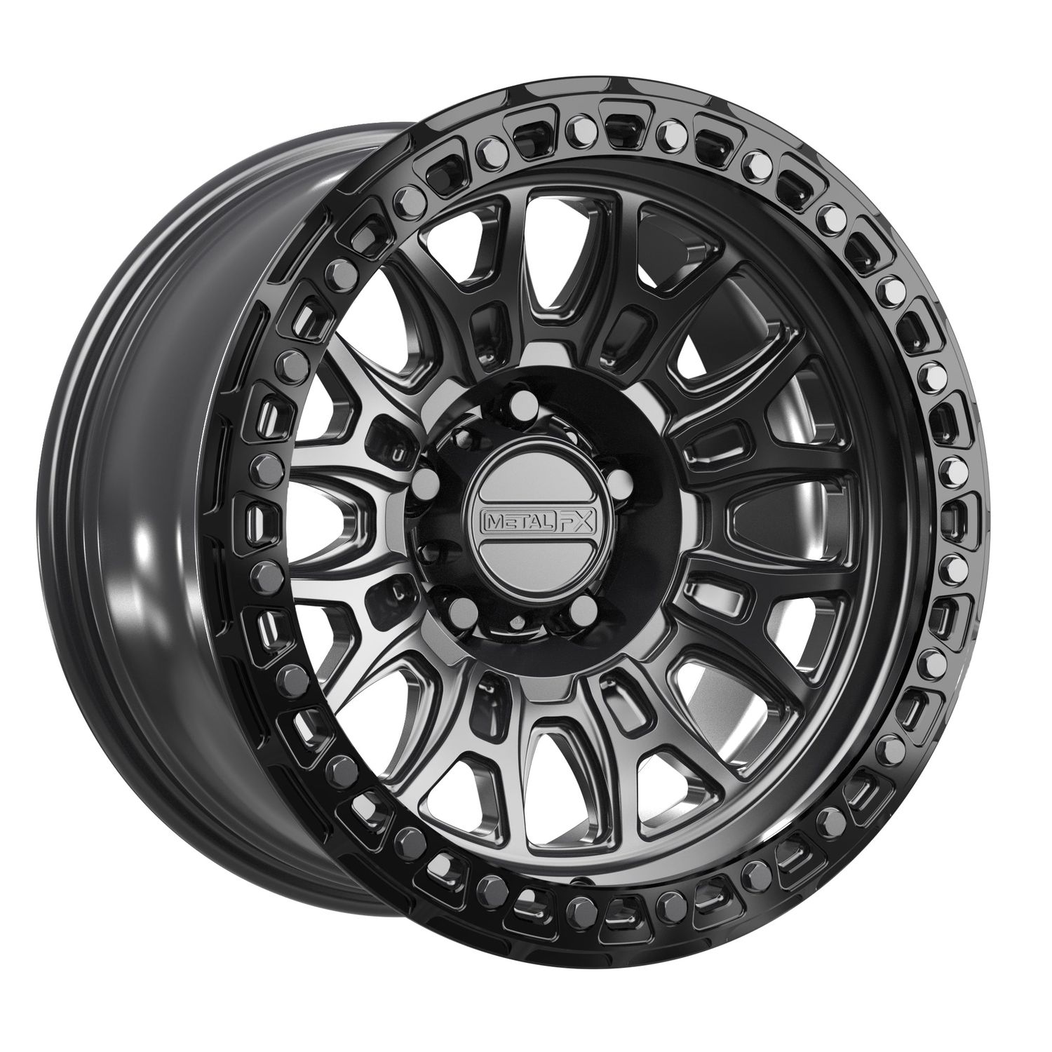 Warden Truck FXLock | Forged Monoblock | Satin Black w/ Gloss Black Ring Warden Truck FXLock | Forged Monoblock | Satin Black w/ Gloss Black Ring, Size: 17x9 | -38mm/3.55" BS, Bolt Pattern: 5x127 (5x5)