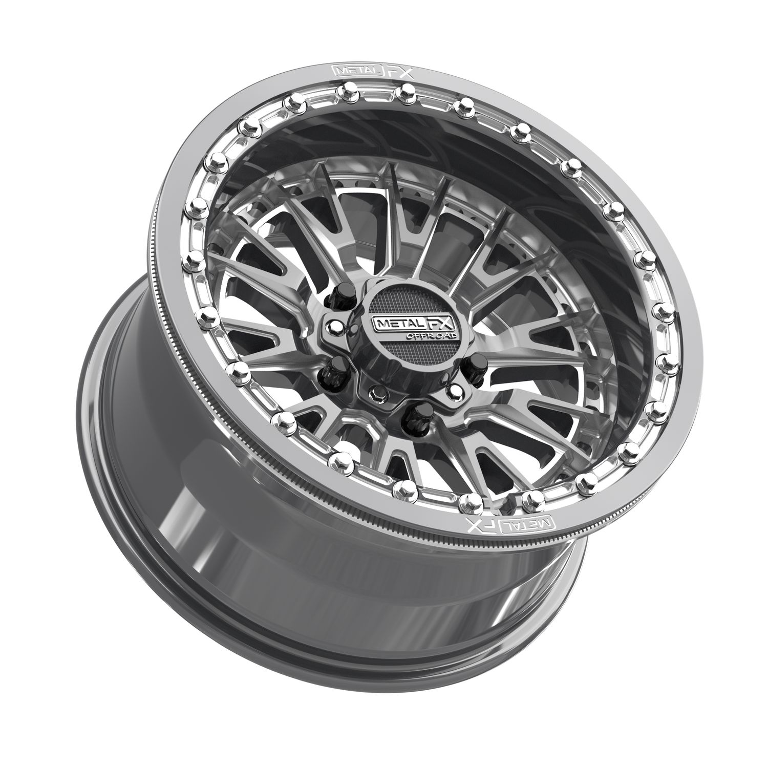 Slayer R Beadlock | Gunmetal Contrast Cut Slayer R Beadlock | Gunmetal Contrast Cut, Size: 15x8 | +0mm/4+4 | 5x4.5 | 98662 (Polaris 5-Lug / Segway Super Villain)