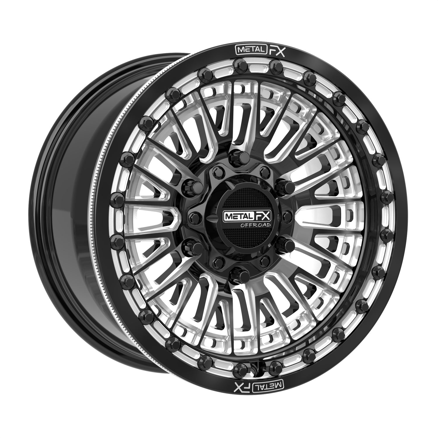 Slayer 6R Beadlock | Gloss Black Contrast Cut Slayer 6R Beadlock | Gloss Black Contrast Cut, Size: 15x8 | +25mm/5+3 | 6x5.5 | 98681 (Maverick R)