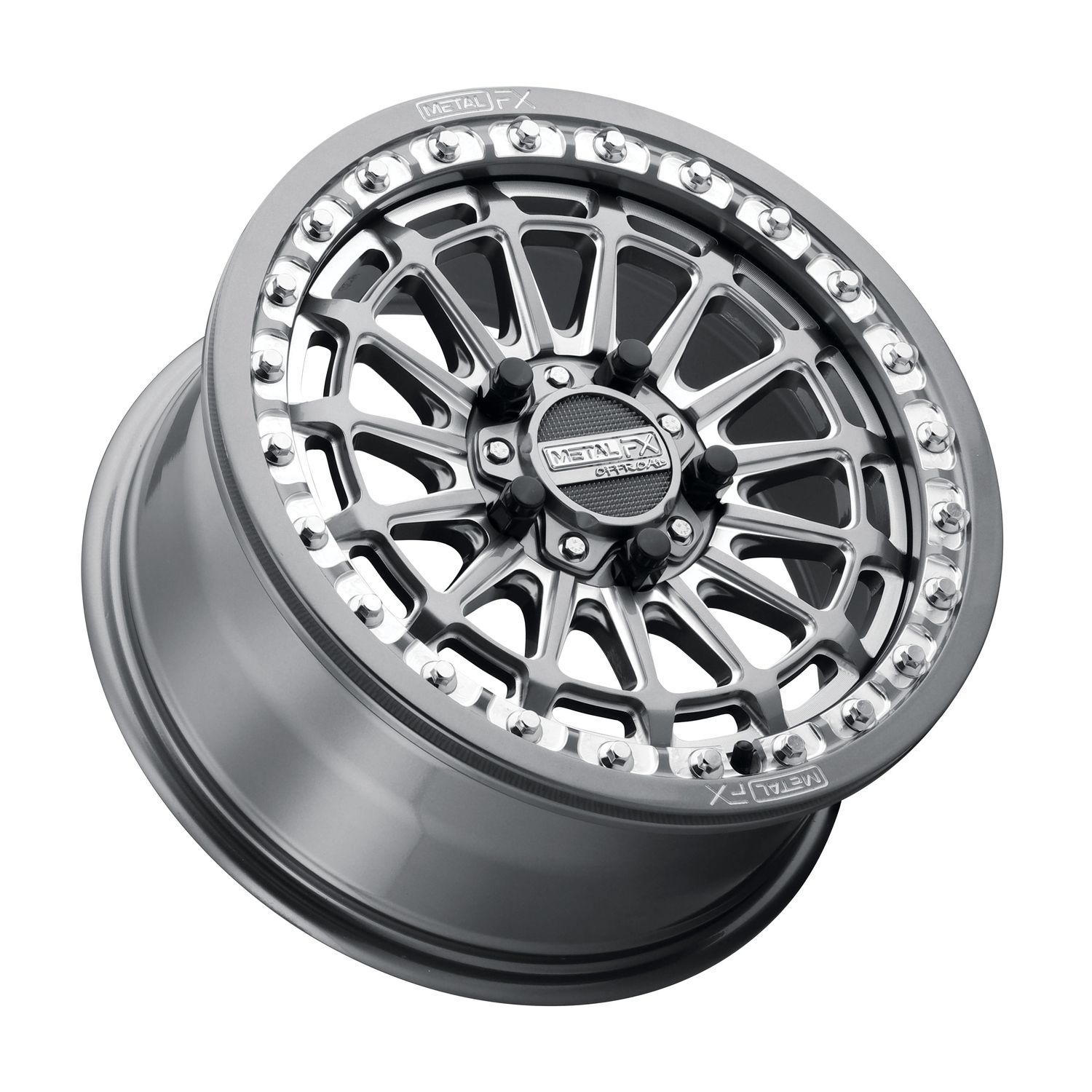 Delta R Beadlock | Gunmetal Contrast Cut Delta R Beadlock | Gunmetal Contrast Cut, Size: 15x7 | +38mm/5+2 | 5x4.5 | 78324 (Polaris 5-Lug / Segway Super Villain)