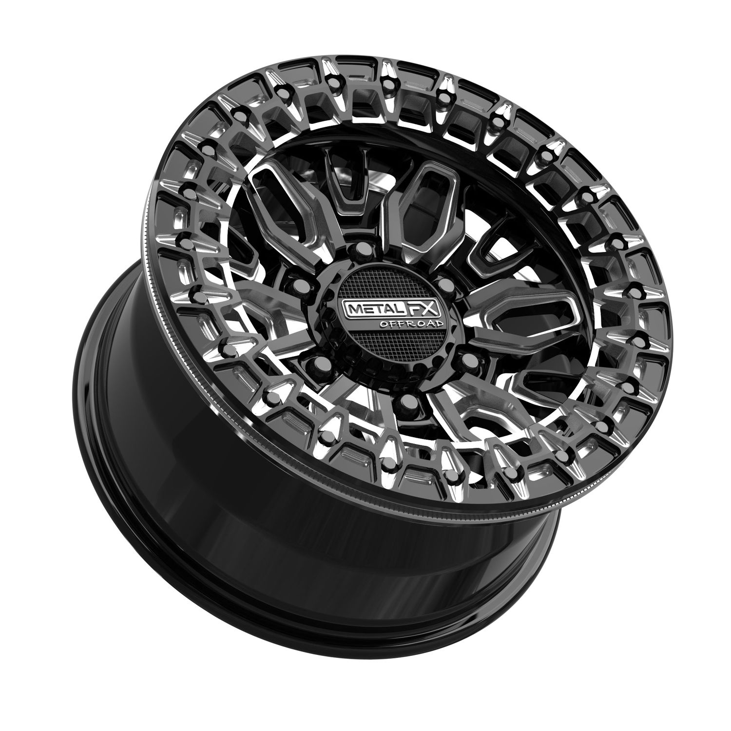Mayhem 6R Beadlock | Gloss Black Contrast Cut Mayhem 6R Beadlock | Gloss Black Contrast Cut, Size: 15x8 | +0mm/4+4 | 6x5.5 | 98881 (Maverick R)