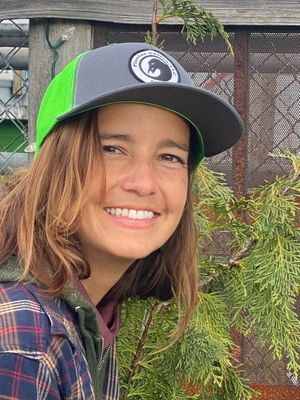 Bright Green Summer Hat- Meshback