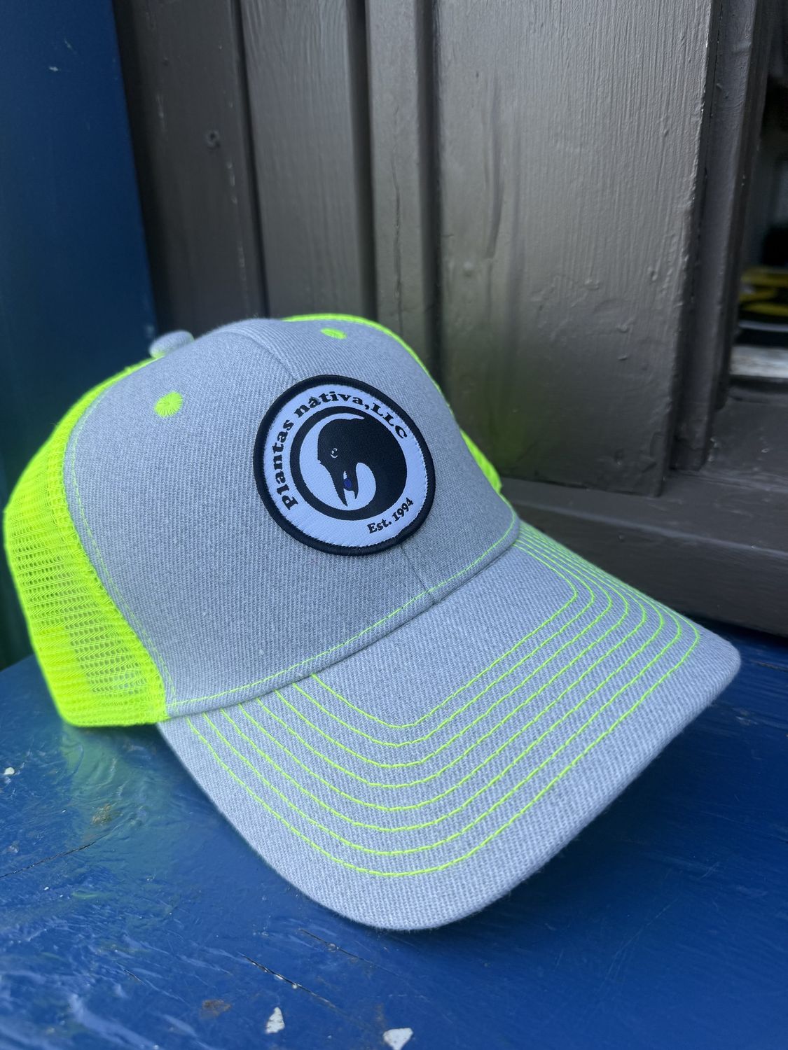 Bright Green &amp; Gray Hat