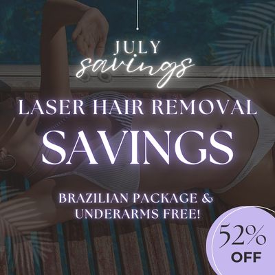 Laser Hair Removal | Buy Brazilian Package &amp; Get Underarms FREE