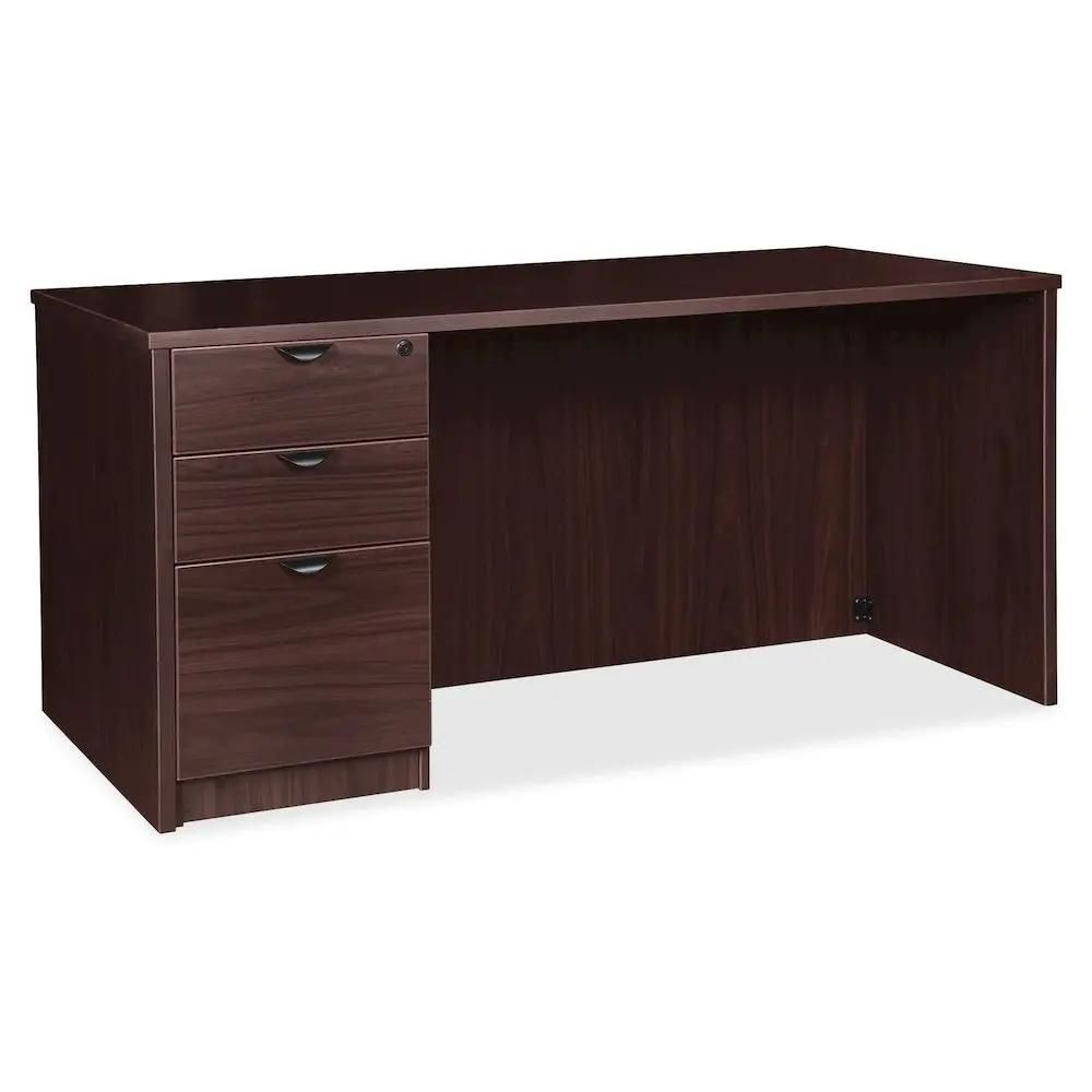 Lorell Prominence 2.0 Left-Pedestal Desk - 1&quot; Top, 72&quot; x 36&quot;29&quot; - 3 x File, Box
