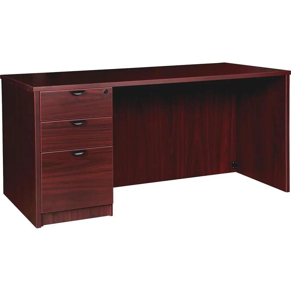 Lorell Prominence 2.0 Left-Pedestal Desk - 1&quot; Top, 60&quot; x 30&quot;29&quot; - 3 x File, Box