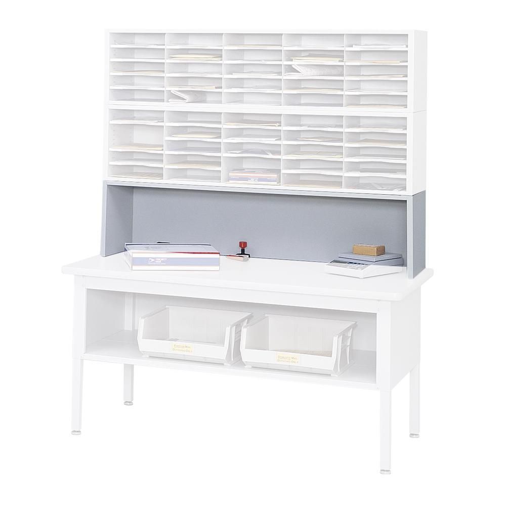 Safco E-Z Sort Riser - 57.5&quot; Width x 13&quot; Depth x 14&quot; Height - Steel - Gray