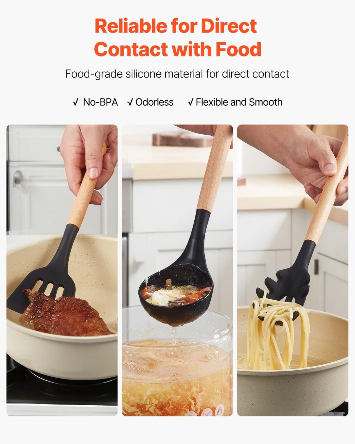 VEVOR Kitchen Cooking Utensils Set, 50 PCS Silicone Spatula Set with Holder, Quantity: 50 pcs