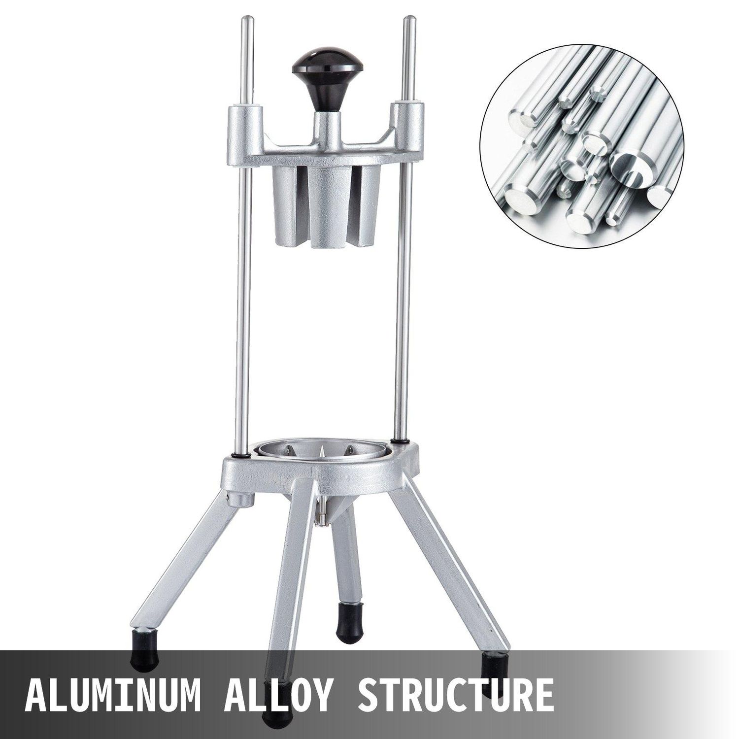 VEVOR 6-Section Commercial Easy Wedger Stainless Steel Blade Fruit Lime Slicer, Slice Number: 6 Valves