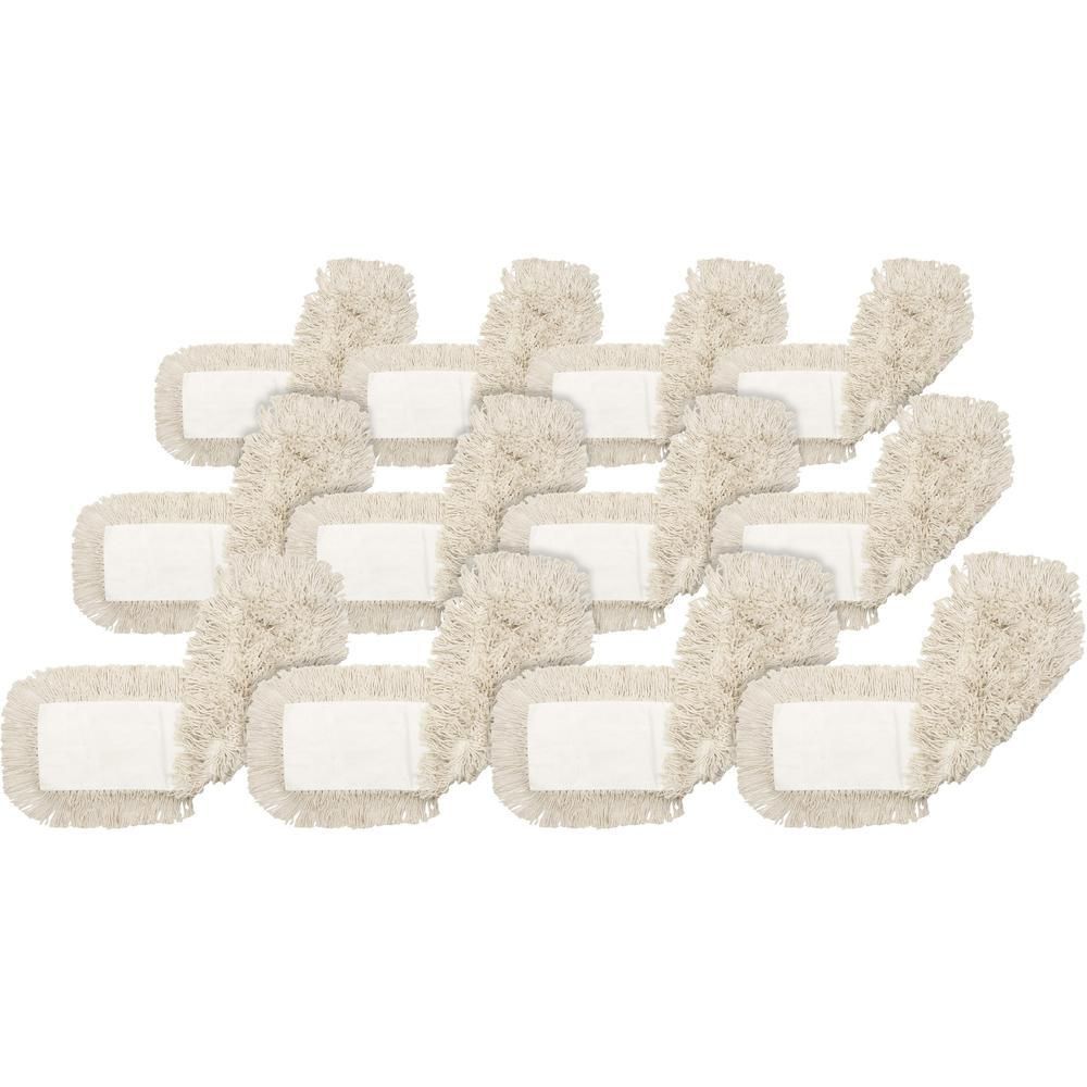 Genuine Joe Disposable Dust Mop Refill - 5&quot; Width x 48&quot; Length - Cotton - 12