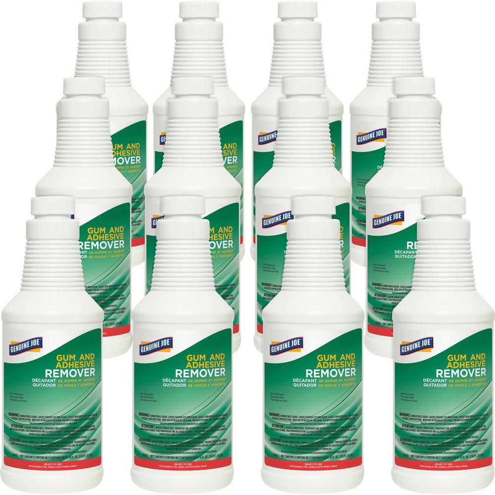Genuine Joe Gum and Adhesive Remover - For Carpet - Ready-To-Use - 16 fl oz (0.5, Color: White