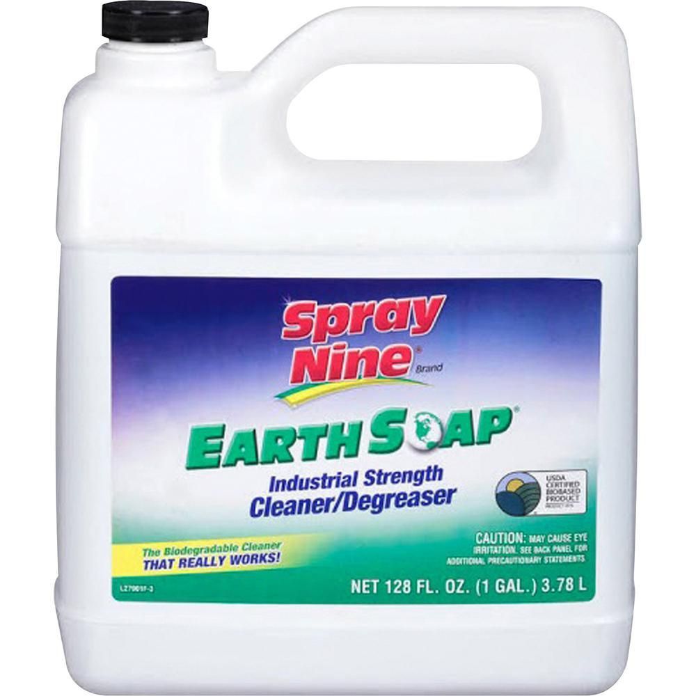 Spray Nine Earth Soap Cleaner/Degreaser - For Tool, Metal Surface, Countertop, Color: Clear