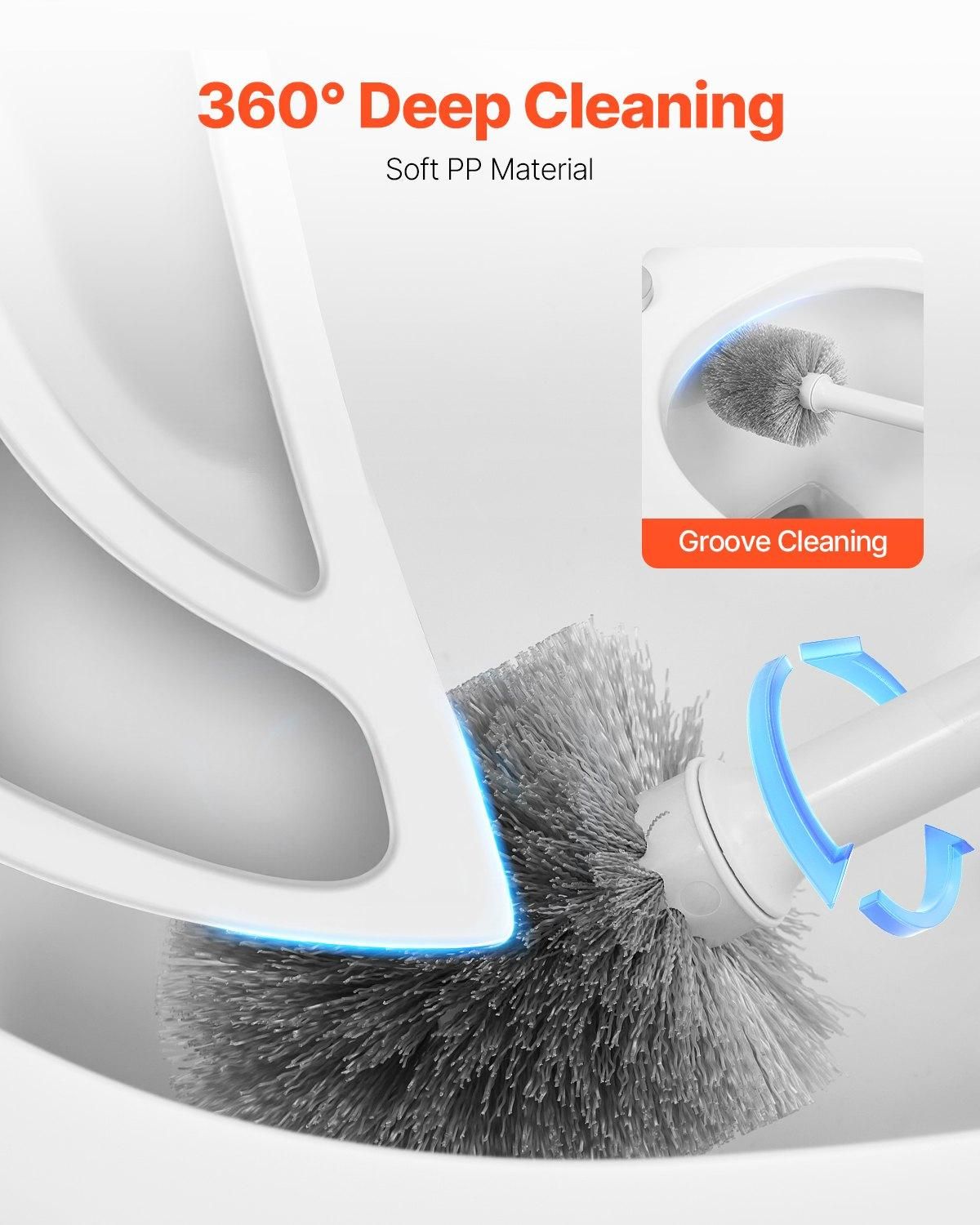 VEVOR Toilet Brush and Plunger Set, 2-in-1 Toilet Bowl Brush Plunger Combo with