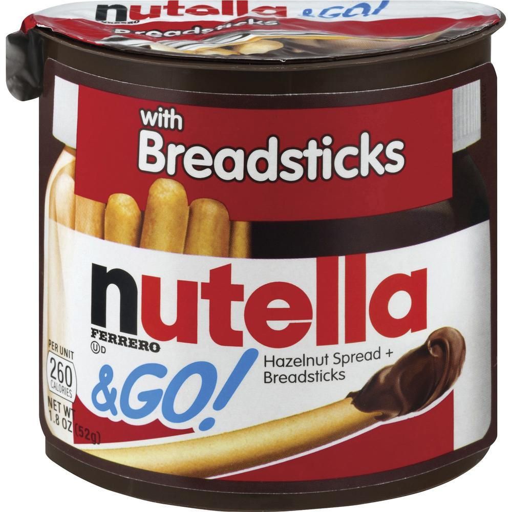 Nutella &amp; GO Hazelnut Spread &amp; Breadsticks - 1.23 oz - 12 / Box