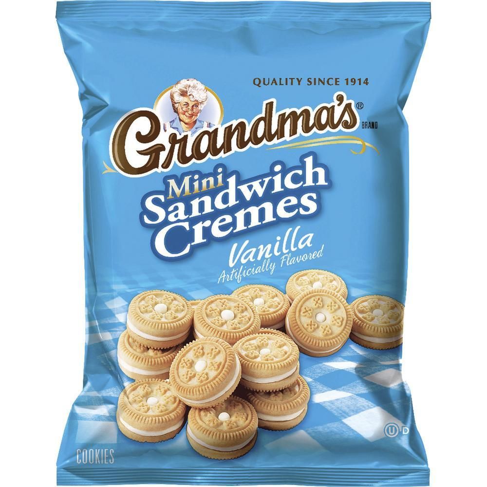 Quaker Oats Grandma&#39;s Vanilla Mini Cookie Cremes - Vanilla - 2.12 oz - 60