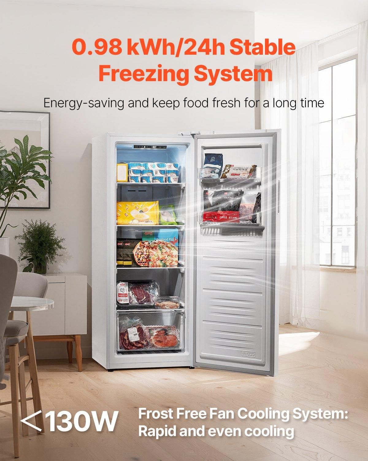 VEVOR Convertible Freezer/Refrigerator, 11 Cu.Ft Frost Free Upright Freezer with