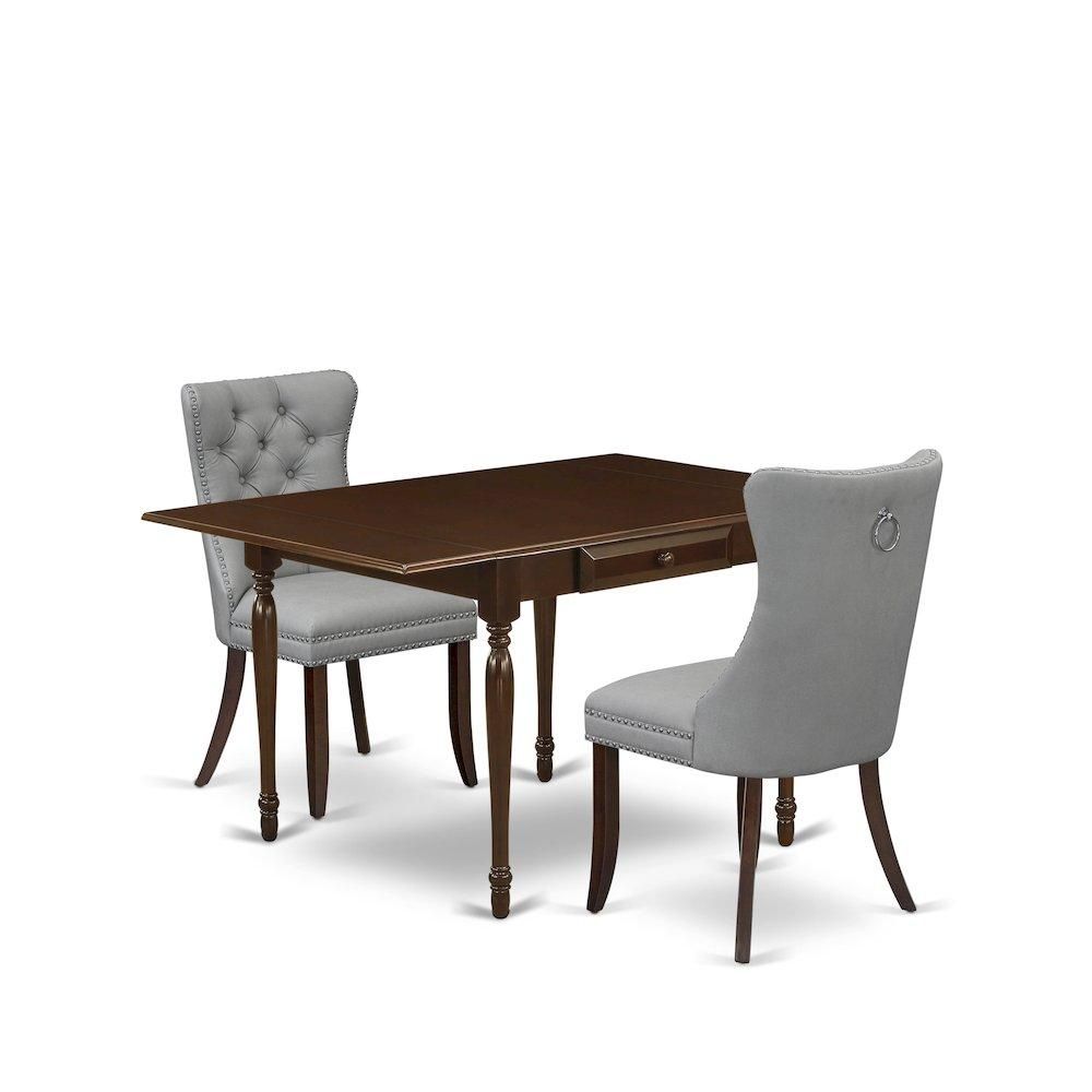 3 Piece Kitchen Table Set, Color: Red