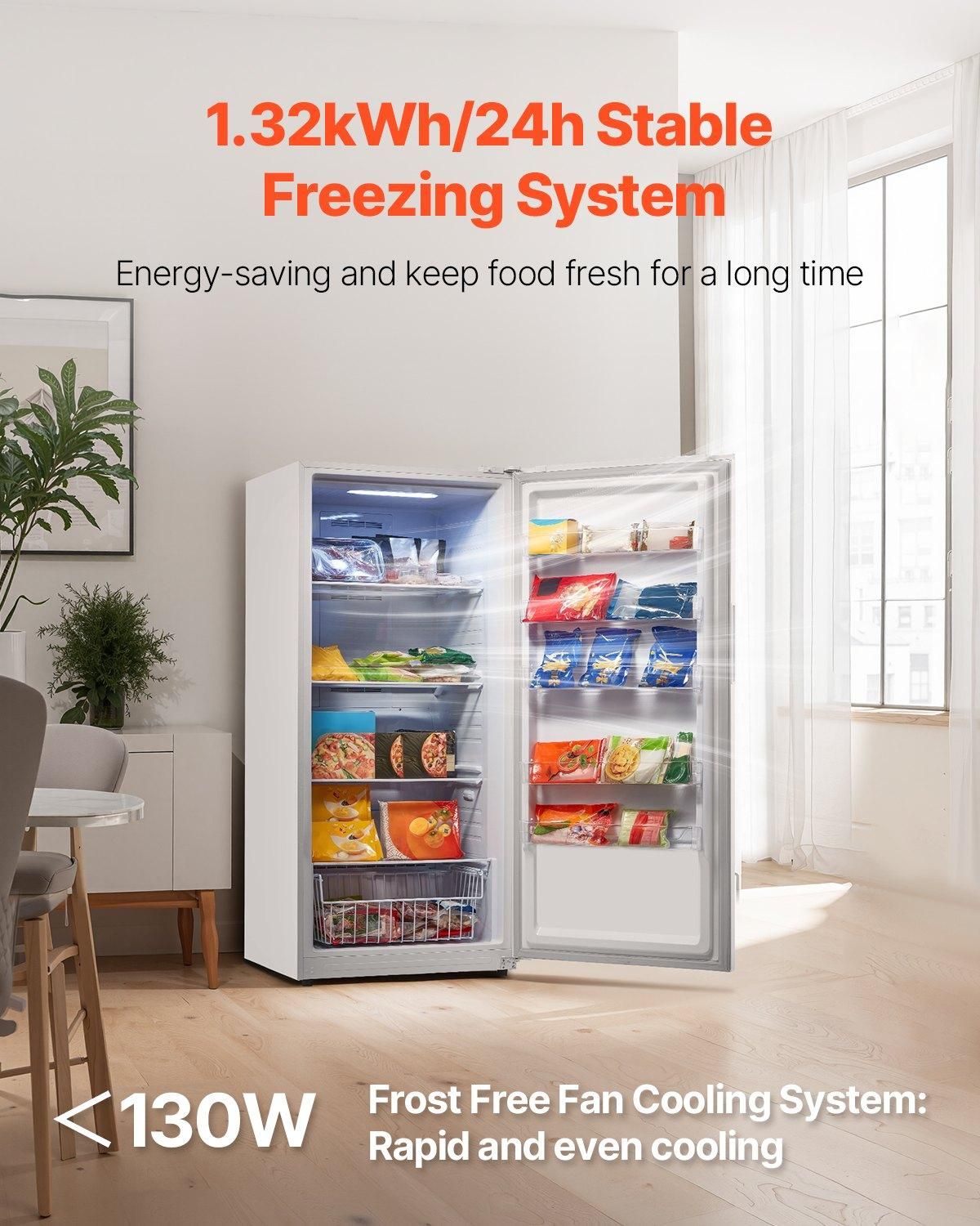 VEVOR Convertible Freezer/Refrigerator, 20.2 Cu.Ft Frost Free Upright Freezer