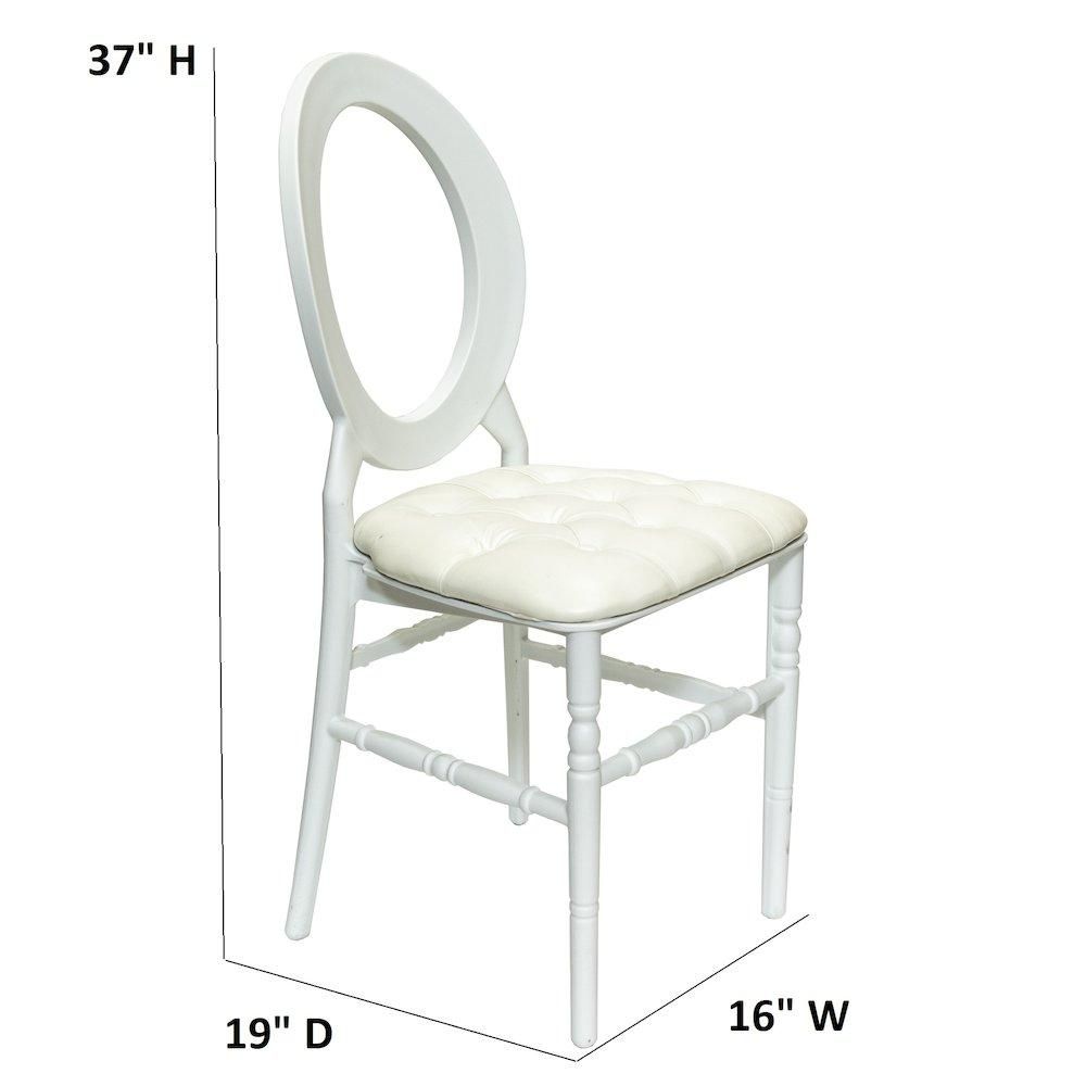 Commercial Seating Products White Stacking O Back  Chair