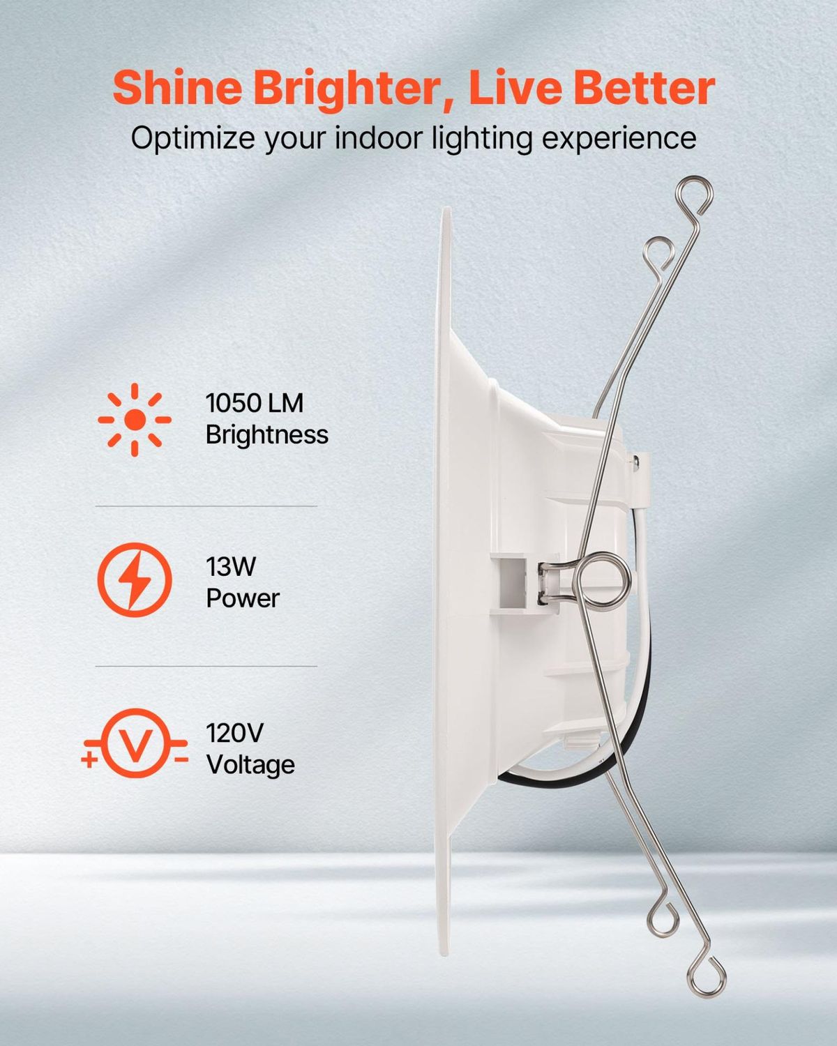 VEVOR 12 Pack LED Recessed Lighting, 5/6 Inch, Retrofit Can Lights, 1050 LM 13W, Size: 6 inch