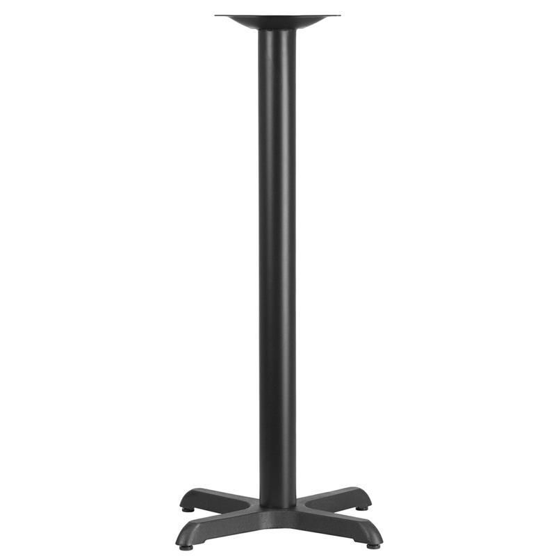 22&#39;&#39; x 22&#39;&#39; Restaurant Table X-Base with 3&#39;&#39; Dia. Bar Height Column