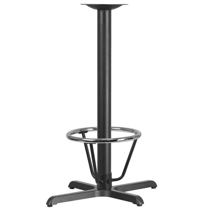23.5&#39;&#39; x 29.5&#39;&#39; Restaurant Table X-Base with 3&#39;&#39; Dia. Bar Height Column