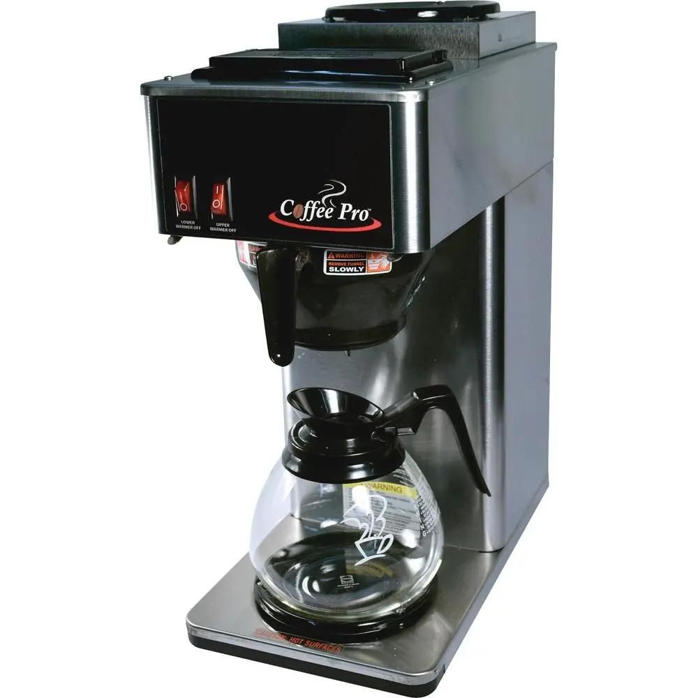 Coffee Pro Two-Burner Commercial Pour-over Brewer - Stainless Steel - Stainless