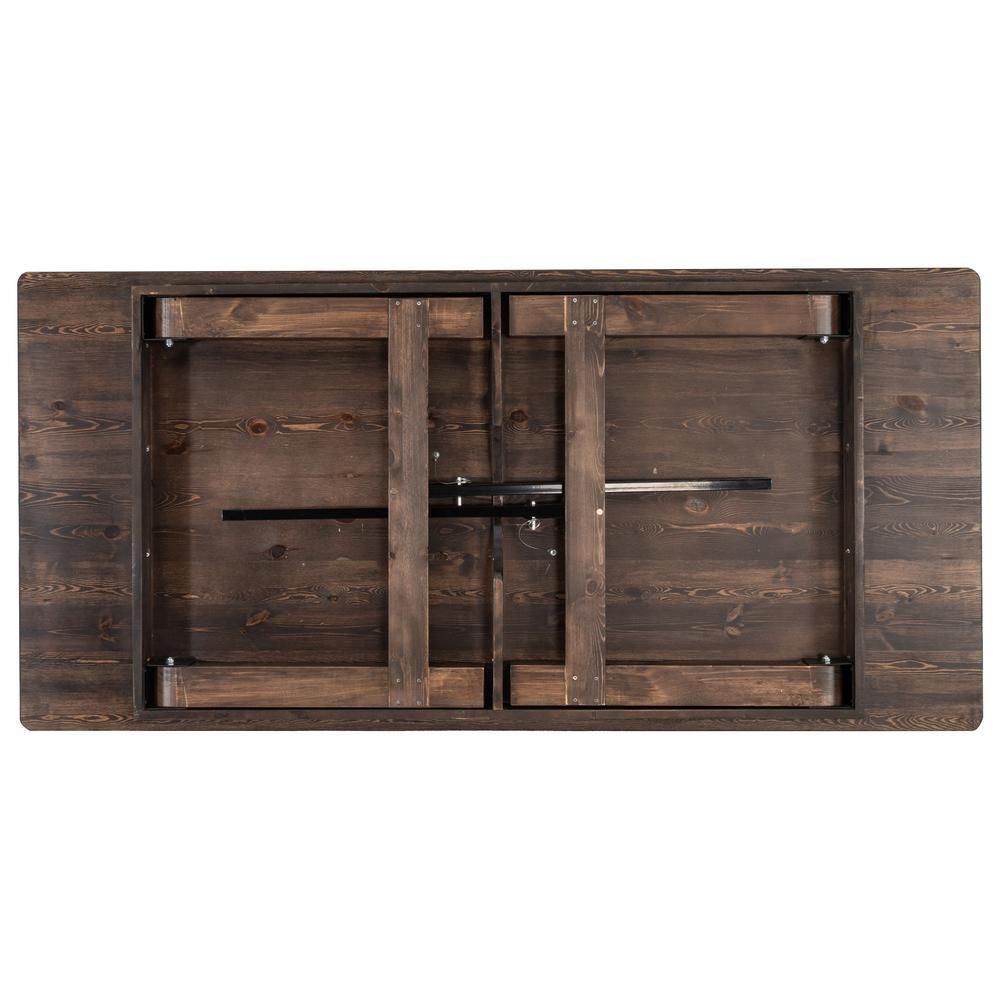 7&#39; x 40&quot; Farm Style Dining Table with X-Legs for Commercial and Residential Use