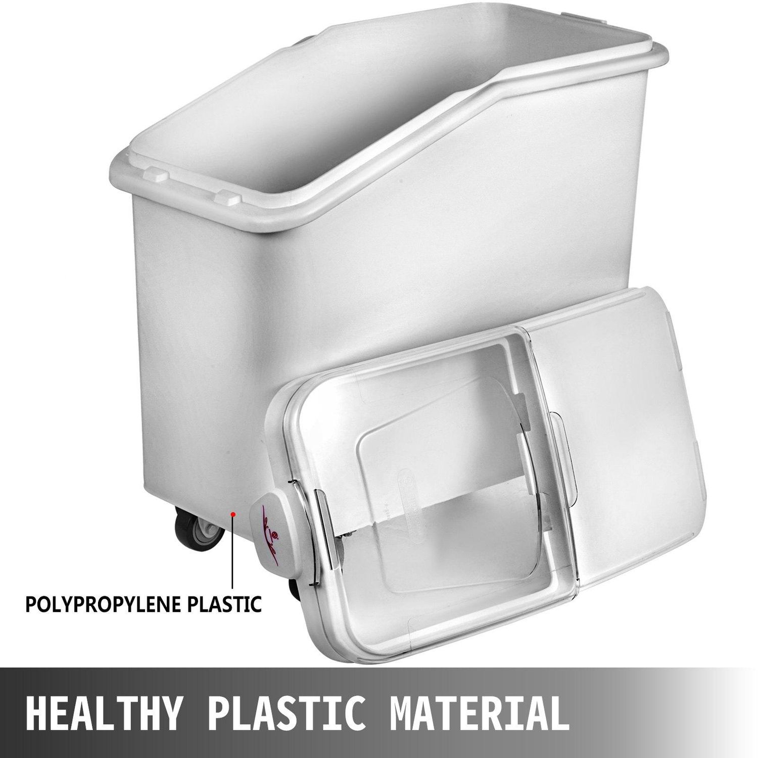 VEVOR 2x Ingredient Bin With Casters 21 Gallon Food Safe Restaurant Kitchen