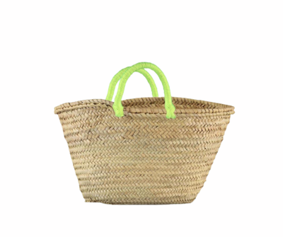 Plain French Market Straw Bag