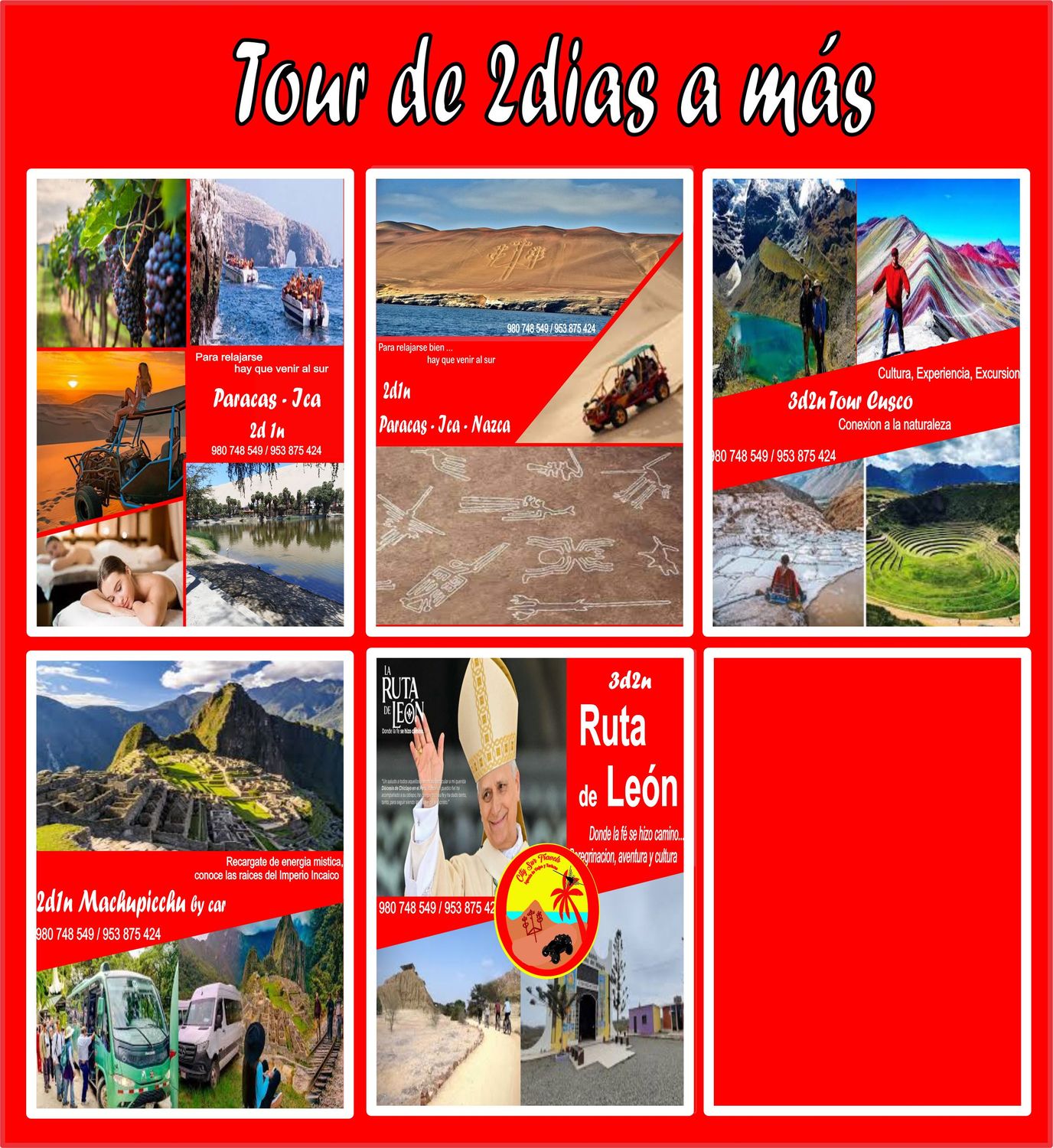 Paquetes de 2 dias a más Paquetes de 2 dias a más