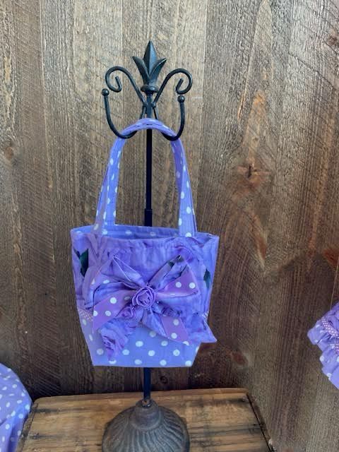 ThornKat Kids Girls Handmade Purple Rose Purse