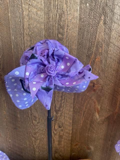 ThornKat Kids Handmade Girls Purple Rose Hat