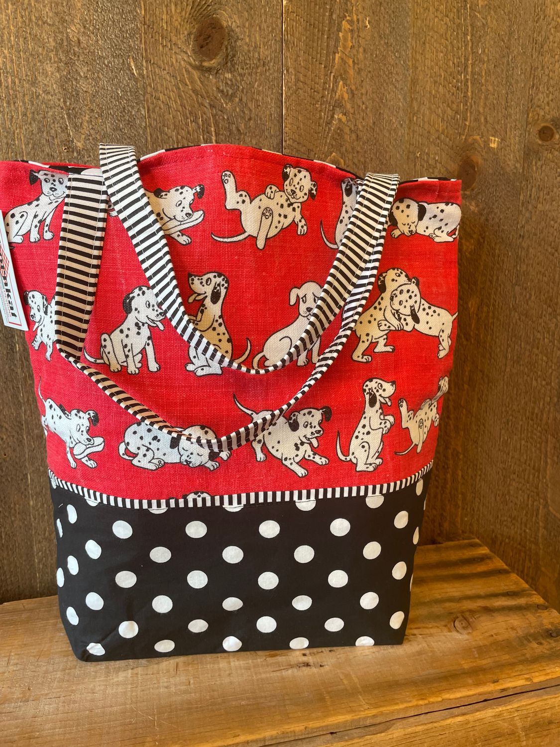 Dalmatians tea towel tote bag