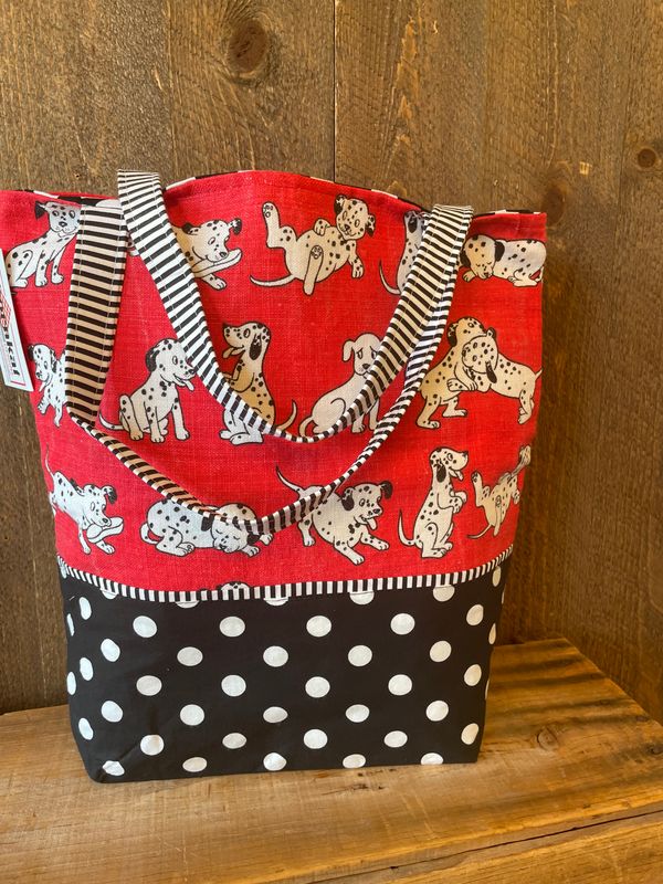 Dalmatians tea towel tote bag