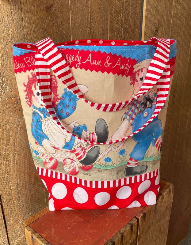 Raggedy Ann and Andy tote bag