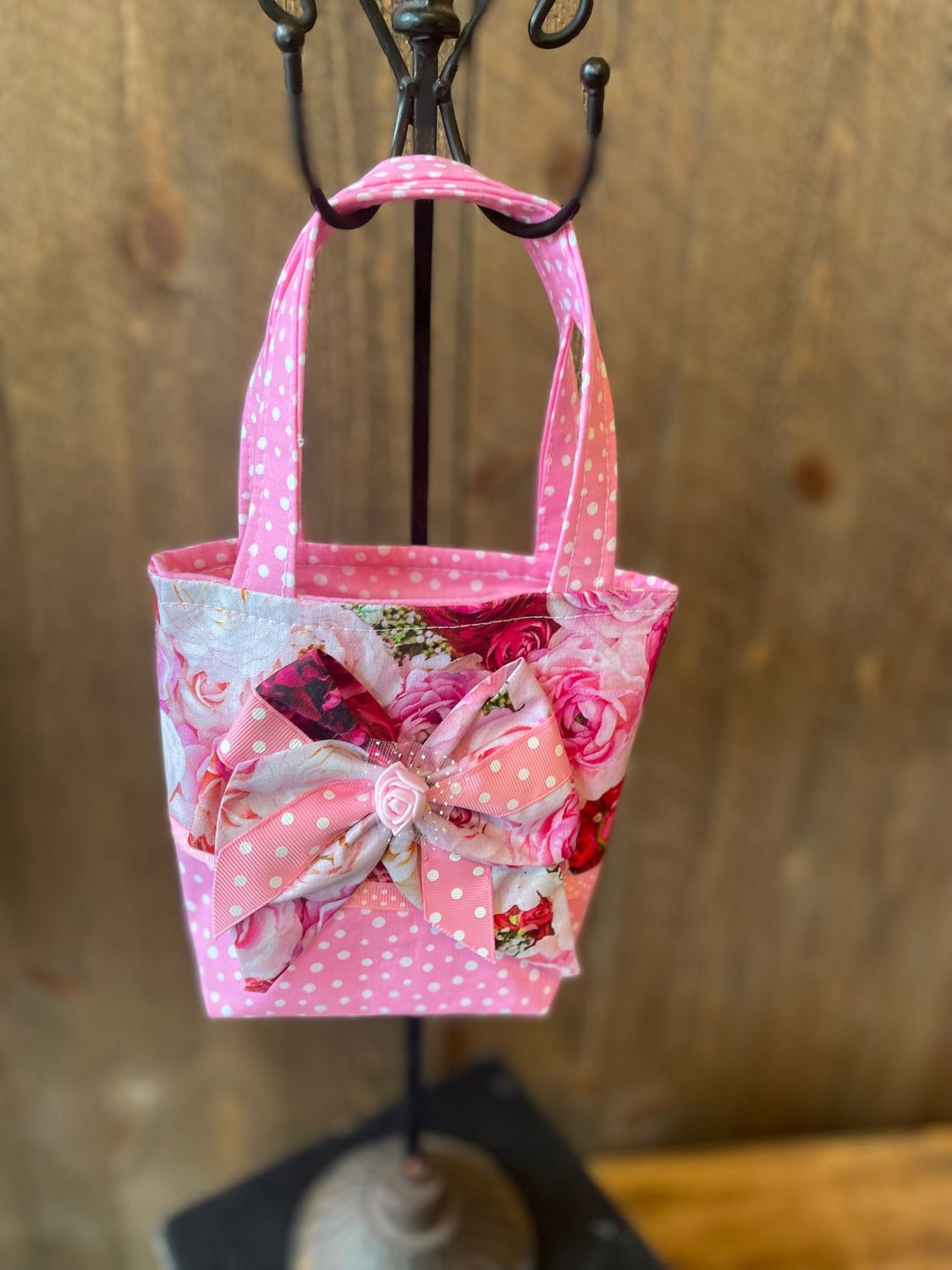 Pink rose purse