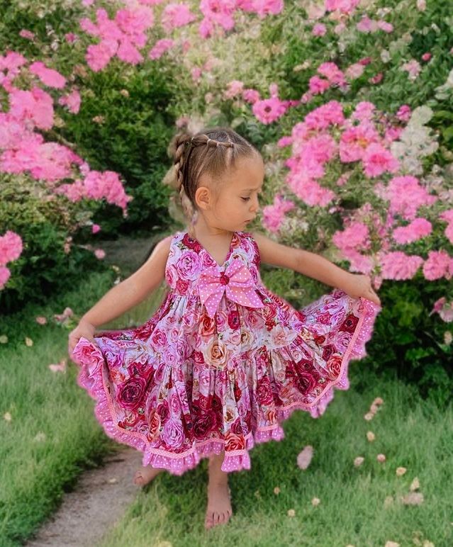 Lovely pink rose dress