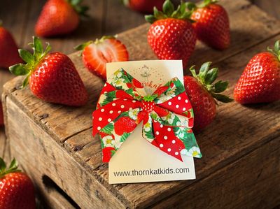 Strawberry delight hair bow